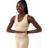 Bjorn Borg - Sthlm Seamless Light Crop Top - Beige - Sporttop