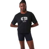 Björn Borg - Be You Loose T-shirt - Zwart - 70% Lyocell 30% Katoen
