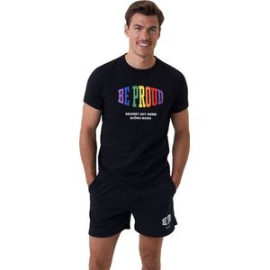 Björn Borg - Borg STHLM Proud/Pride - T-Shirt - Zwart - 100% Katoen