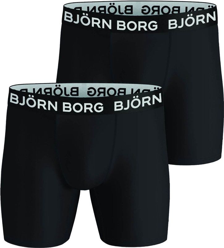 Björn Borg - Sports Boxer 2-pack - Boxershorts - Zwart - Gerecycled Stretchpolyester