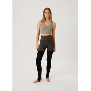Bjorn Borg - Sthlm Seamless Open Heel Tights - Naadloze Hoge Taille Leggings - Groen - Zwart