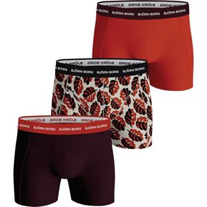 Bjorn Borg - 3-Pack - Boxershorts - Rood - Bordeaux - Print
