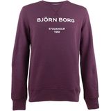 Björn Borg - Heren O-hals Sweater - Paars - Regular-fit - Lange Mouwen