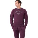 Björn Borg - Heren O-hals Sweater - Paars - Regular-fit - Lange Mouwen