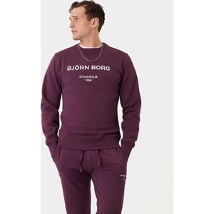 Björn Borg - Heren O-hals Sweater - Paars - Regular-fit - Lange Mouwen