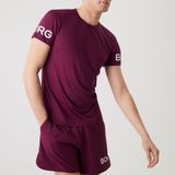 Bjorn Borg - Sportshirt - Zwart - Blauw - Rood/Paarse - Drie Stuks - Regular Fit