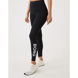 Björn Borg - Borg Logo Tights - Sportlegging - Zwart - Gerecycled Stretchpolyester