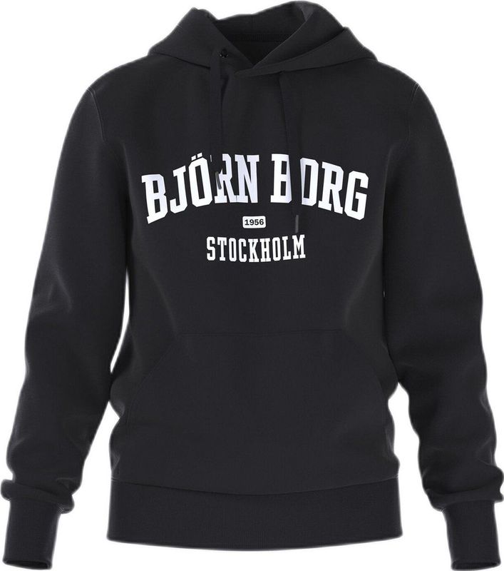Björn Borg - Essential Hoodie - Zwart - 80% Katoen 20% Polyester