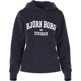 Björn Borg - Dames Essential Hoodie - Blauw - Katoenen Mix