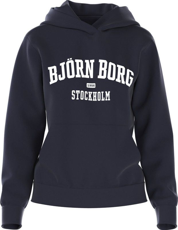 Björn Borg - Dames Essential Hoodie - Blauw - Katoenen Mix