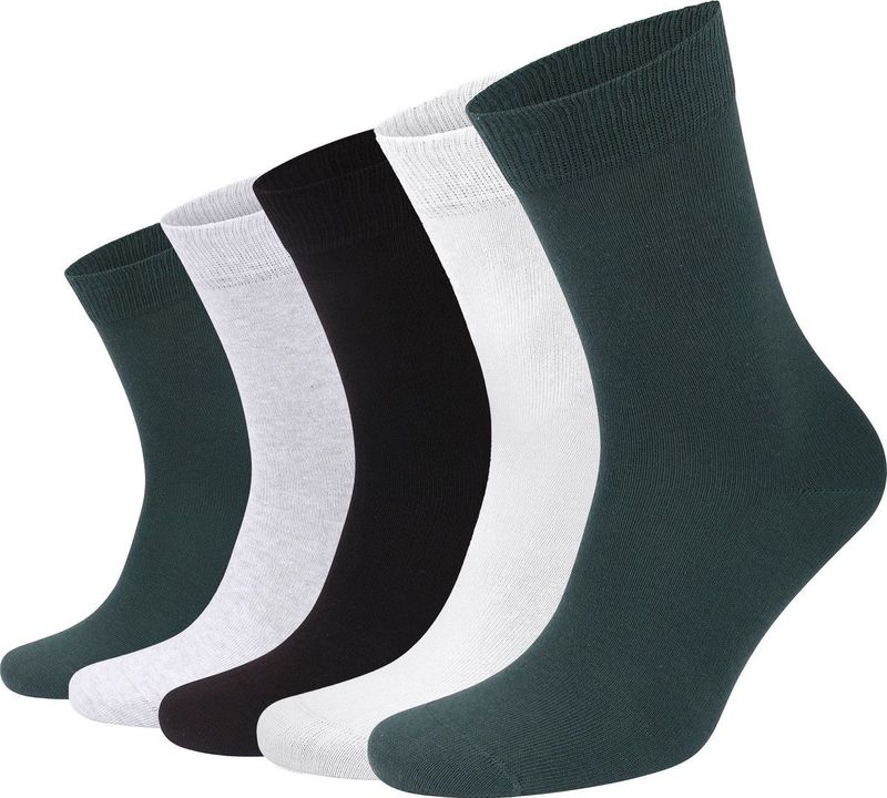Björn Borg - Essential Ankle Sock - Enkelsokken - Navy Blue/White/Melange/Navy Blue/Black - Multipack 5 stuks