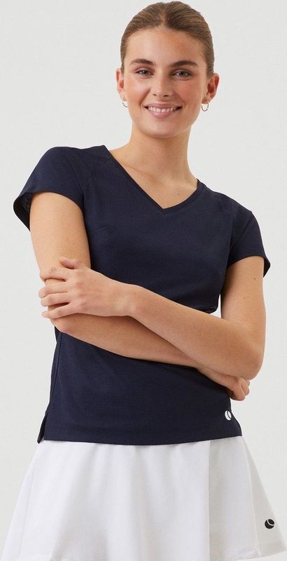 Bjorn Borg - Ace - T-shirt - Blauw - Slim-fit - V-hals