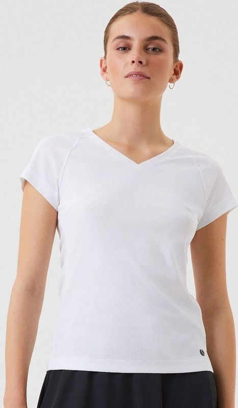 Bjorn Borg - Ace - T-shirt - Wit - Slim-fit - V-hals