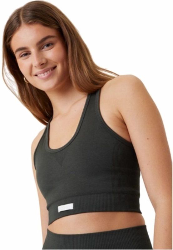 Björn Borg - Studio Low Seamless - Sport BH - Peat - Lichte Ondersteuning