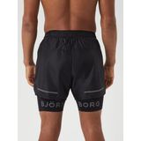 Björn Borg - Borg Running Shorts - Korte Sportbroek - Zwart - Gerecycled Polyester