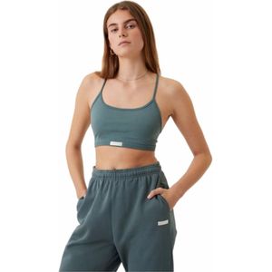 Sport BH Björn Borg Women Studio Seamless Spaghetti Strap Bra Balsam Green-M / L