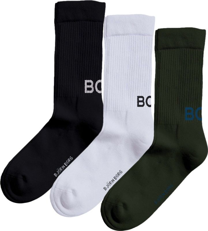 Björn Borg - Core Crew - Enkelsokken - Set van Drie - Zacht Gebreide Polyamide