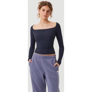 Björn Borg - Studio Ballerina Long Sleeve - Trainingstop - Zwart - Gerecycled Stretchmateriaal