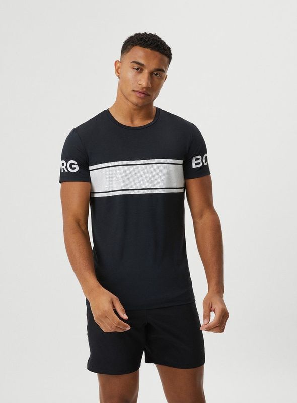 Bjorn Borg T-shirt stripe, zwart