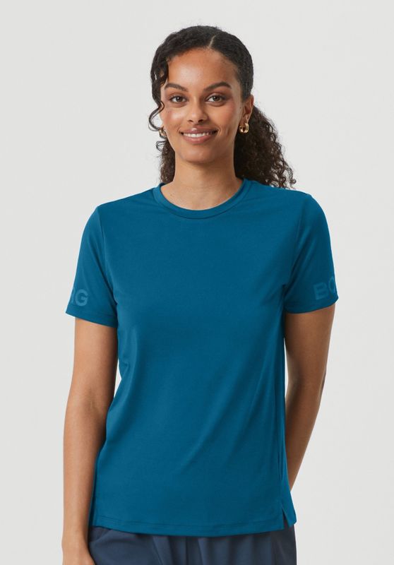 Bjorn Borg - T-shirt - Blauw - Dames - Regular-fit - Gerecycled Polyester