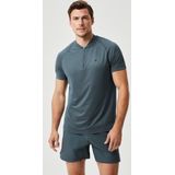 Björn Borg - Ace Performance Zip Polo - Petrol - Technisch Materiaal