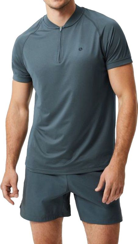 Björn Borg - Ace Performance Zip Polo - Petrol - Technisch Materiaal