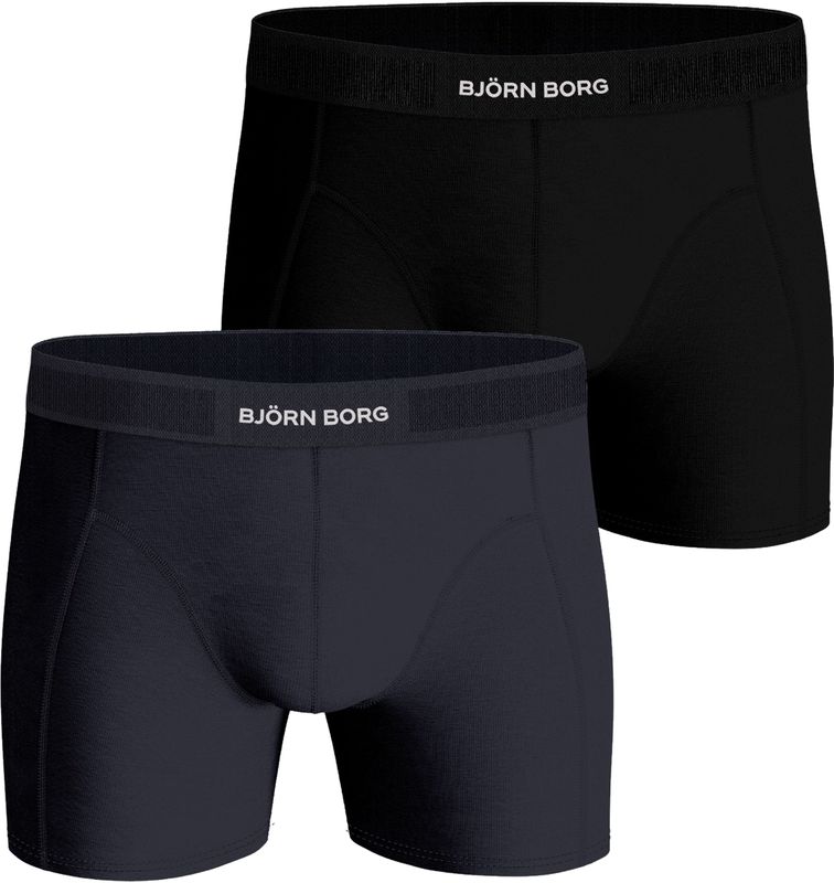 Björn Borg - Boxershorts - Zwart/Blaaugrijs - 95% Lyocell - 2-pack