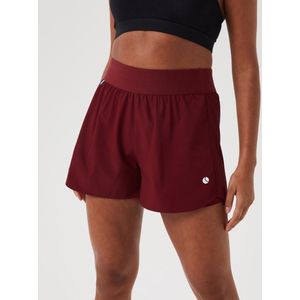 Bjorn Borg dames Ace Shorts 2 In 1, dames broek kort, donkerrood