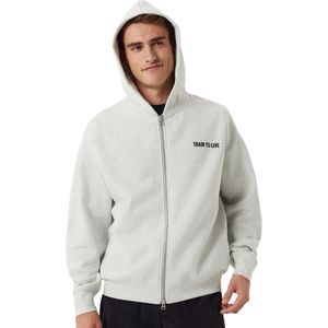Björn Borg - Borg Heavy Hoodie - Lichtgrijs - Met Rits