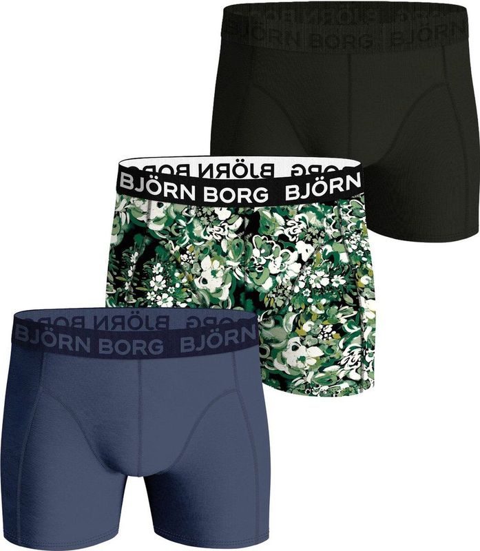 Bjorn Borg - Cotton Stretch - Boxershorts - Set van 3 - Zwart - Katoen