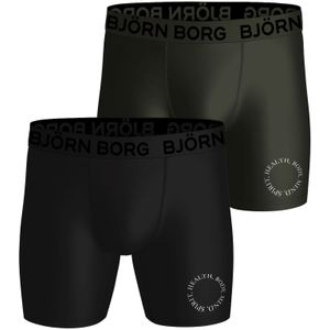 Bjorn Borg Performance boxers, microfiber heren boxers lange pijpen (2-pack), multicolor