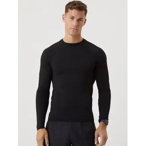 Björn Borg - Sports Merino Wool Blend - Sporttop - Zwart - 84% Polyester, 10% Merinowol, 6% Elastaan