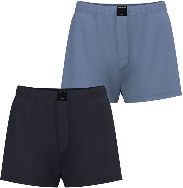 Bjorn Borg Cotton Stretch Jersey boxershorts, heren boxers wijd normale lengte (2-pack), multicolor