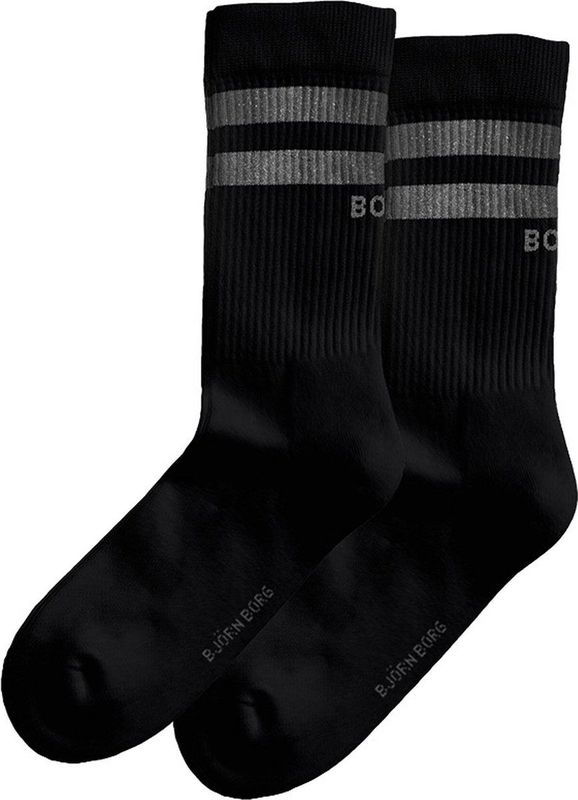 Björn Borg heren performance reflective 2P sokken zwart