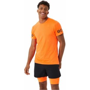 T-Shirt Björn Borg Men Performance Tee Shocking Orange-S