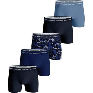 Bjorn Borg - Katoen Stretch Boxer 5P - Blauw - Marine - Boxershorts
