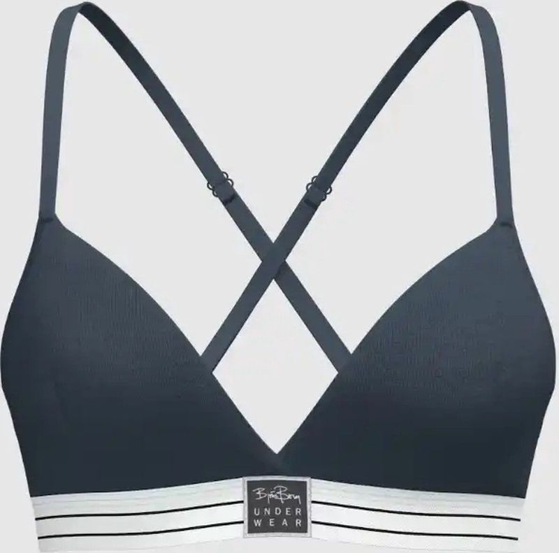 Björn Borg - Core Logo Soft Top - Katoenen BH - Blauw - Zonder Vulling