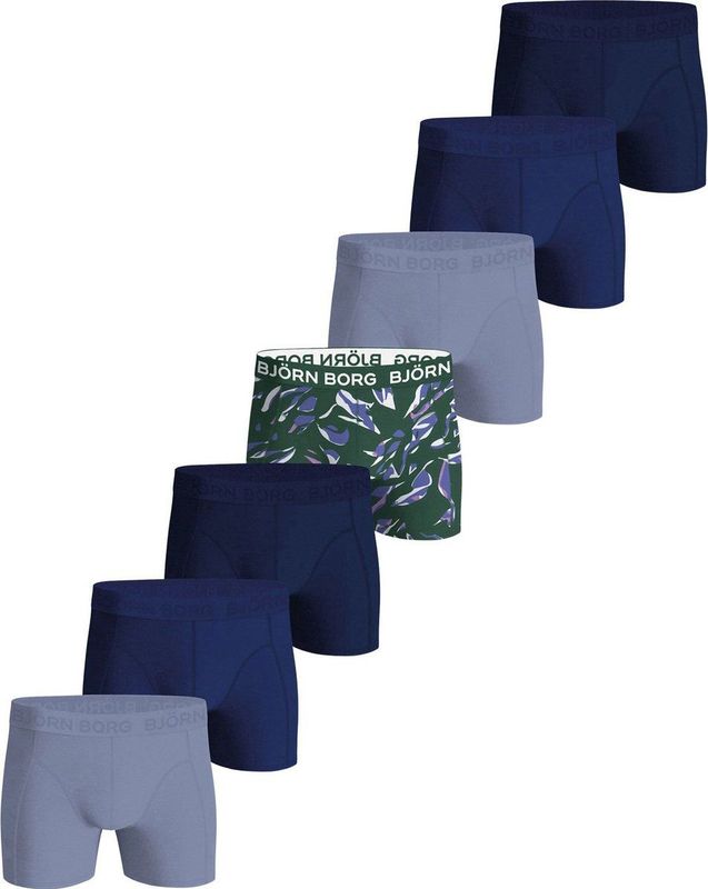 Bjorn Borg Boxers Cotton Stretch 7-Pack Blauw - Maat L - Heren - Boxershorts