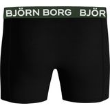 Björn Borg Boxershorts 5-Pack - Zwart Groen Leaves - Katoen Stretch