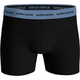 Bjorn Borg Cotton Stretch boxers, heren boxers normale lengte (3-pack), zwart, blauw, groen