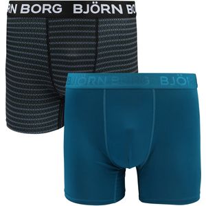 Bjorn Borg Perforance Boxers 2-Pack Zwart Petrol
