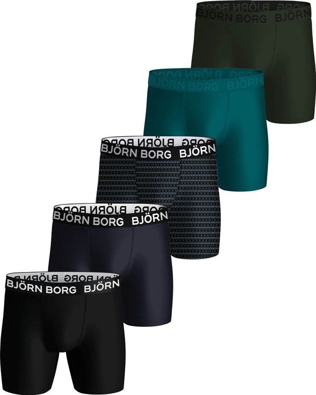 Björn Borg - Performance Boxer 5-pack - Heren Boxershorts - Gerecycled Polyester
