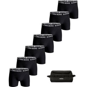Bjorn Borg 7-pack heren boxershort - Wash Bag - L - Zwart
