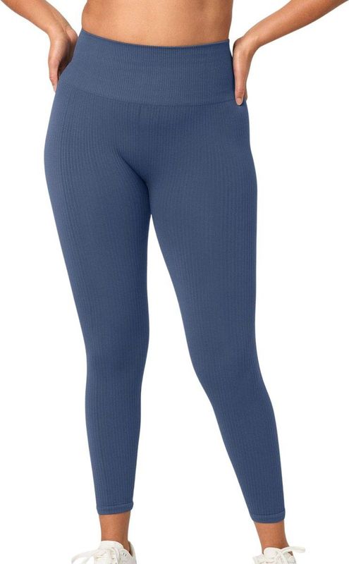 Björn Borg - Studio Seamless Ribbed Tights - Trainingspanty - Zwart - Gerecycled Polyamide