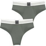 Björn Borg - Original Highwaist Brief - Damesondergoed - Zwart - Biokatoen - 2-pack