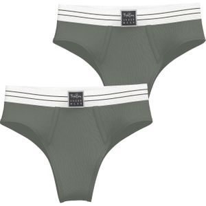 Björn Borg - Original Highwaist Brief - Damesondergoed - Zwart - Biokatoen - 2-pack