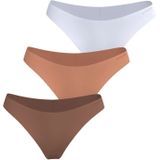 3-pack dames Invisible Brief - high waist slip  - Zwart
