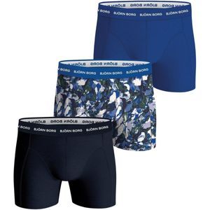 Bjorn Borg - Cotton Stretch - Boxershorts - Blauw - Print - 3-Pack