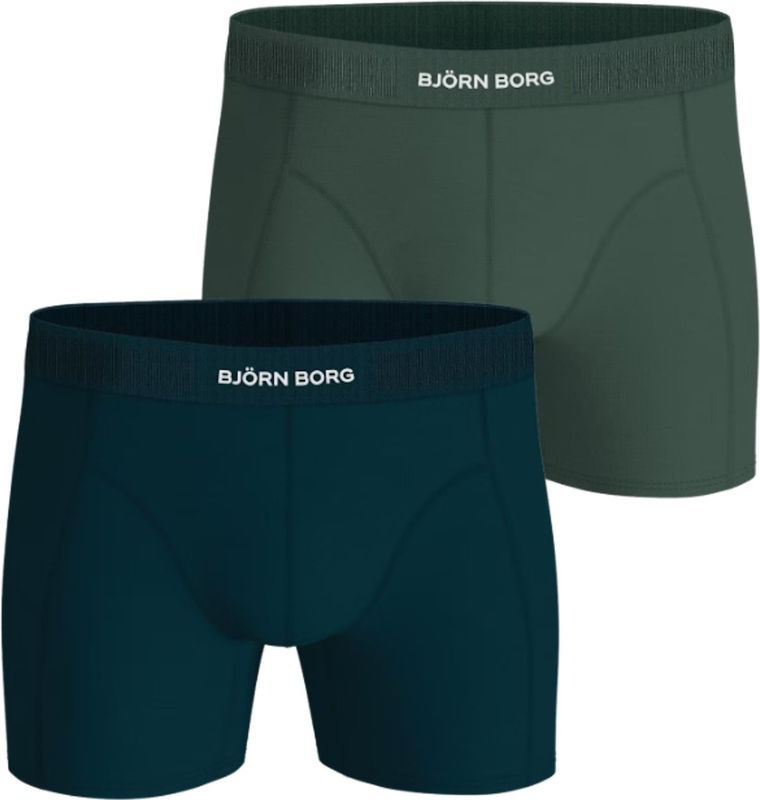 Bjorn Borg - Lyocell Boxershorts - Groen en Blauw - Normale Lengte - 2-pack