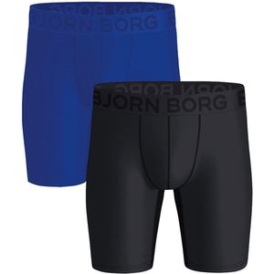 Bjorn Borg - Sports Lightweight Long Boxers - 2-Pack - Zwart Blauw - Microfiber